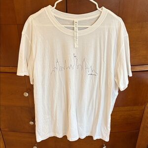 Lululemon Athletica White NYC Skyline T-Shirt